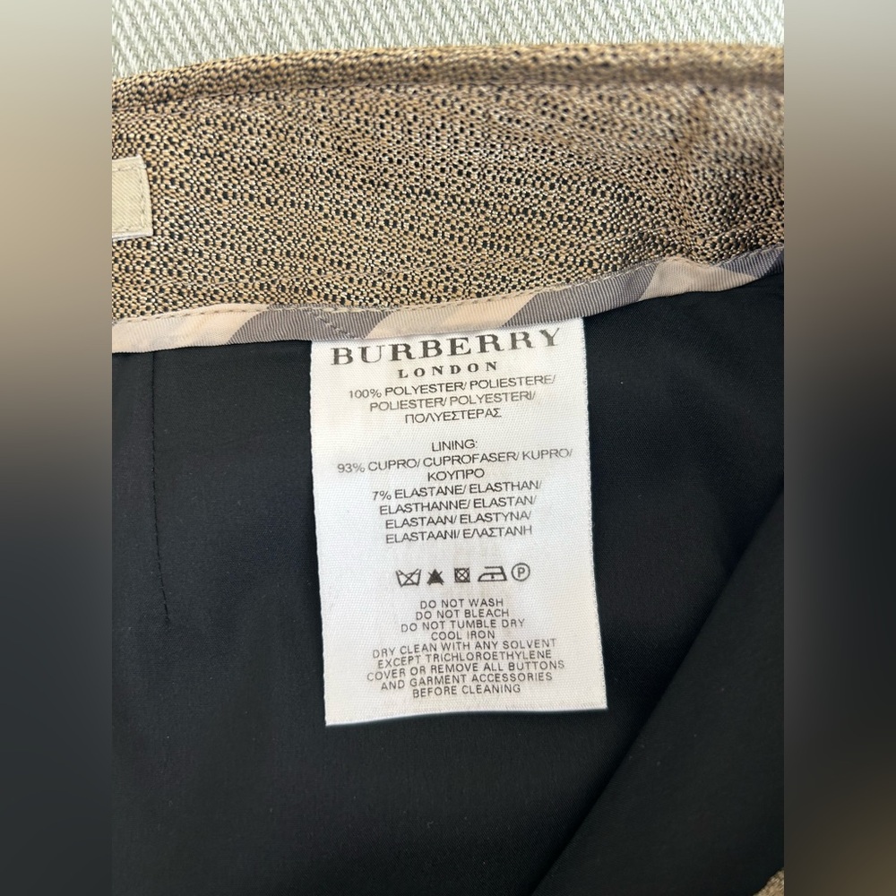 Burberry Women’s Brown Metallic Mini Skirt Lined Authentic Sz 8 NEW - Picture 6 of 12